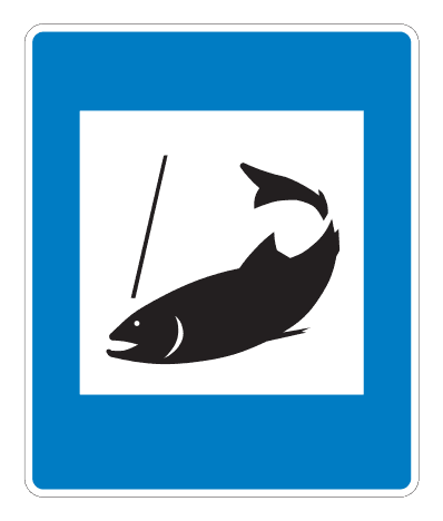 E07.31 - Fishing License road sign