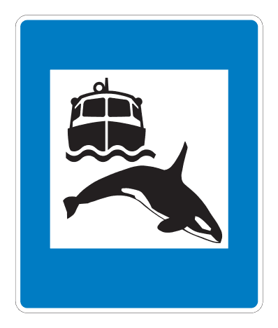 E07.35 - Whale Watching road sign
