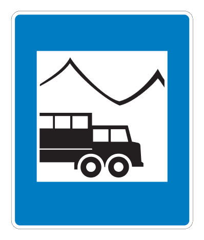 E07.48 - Glacier Trips road sign