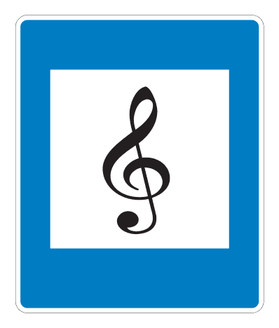 E08.81 - Music Performance road sign