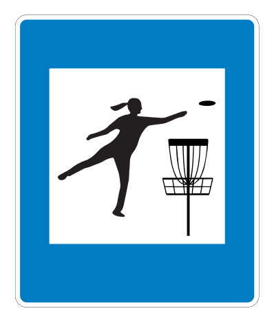 fovl-frisbi-golf - Disc Golf road sign