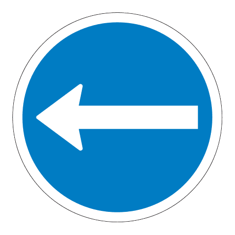 402.2 - Turn Left Only road sign