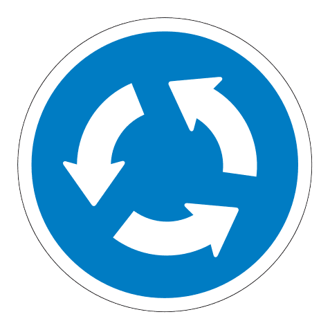 406 - Roundabout road sign