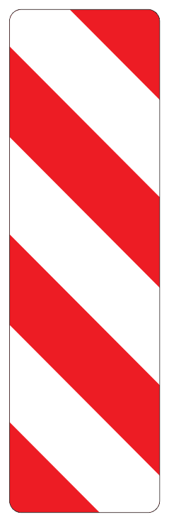 906F1 - Gátskjöld, Constructions road sign