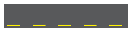 1013.1 - Yellow Broken Border road sign
