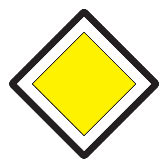 206 - Priority Road road sign