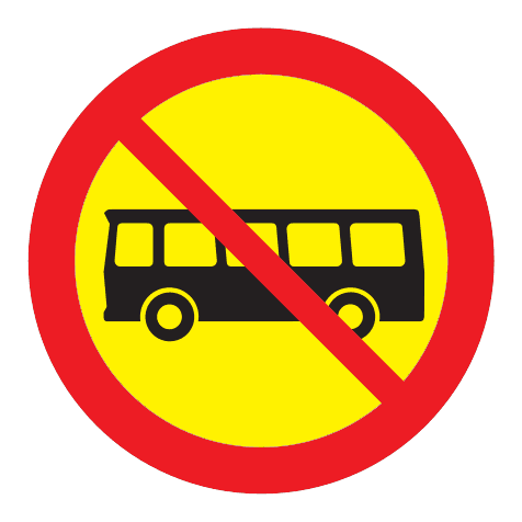 306.10 - No Buses road sign