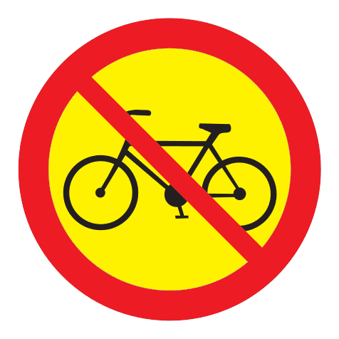 306.6 - No Cyclists road sign