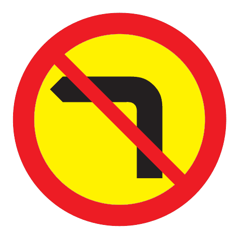 330.2 - Turn Prohibited road sign