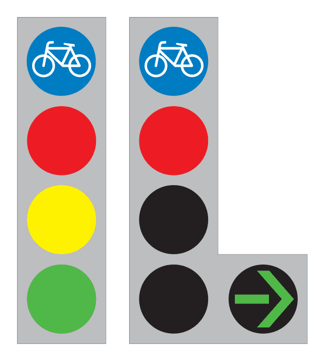 1184a - Cyclist Traffic Signal road sign