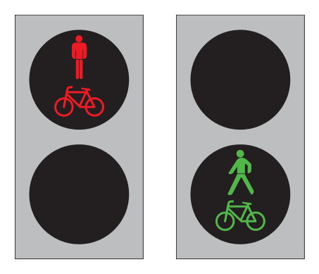 1186b - Cycle Crossing Signal road sign