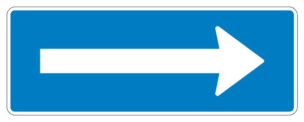 526 - One Way road sign