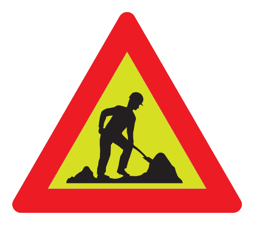 110 - Road Works road sign