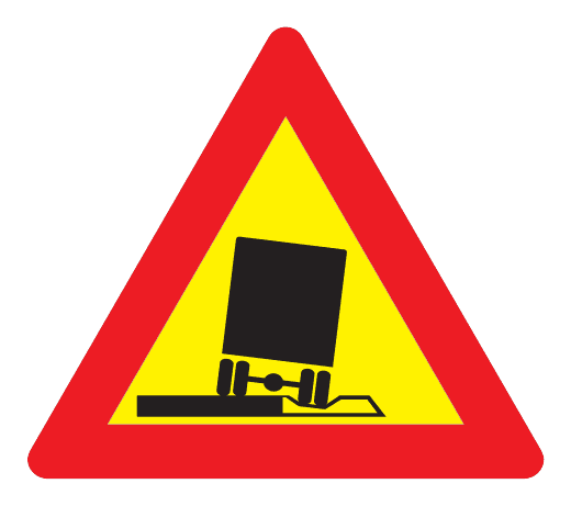 117.2 - Unsafe Roadside road sign