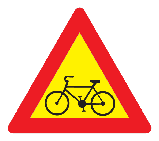 144 - Cyclists Ahead road sign