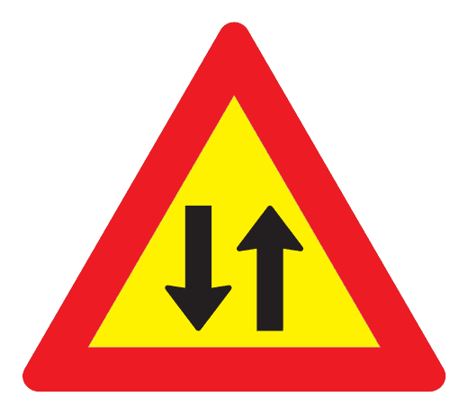 148 - Two Way Driving road sign