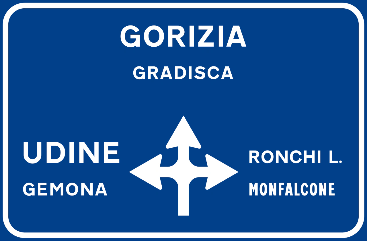 IT-I-008 - Segnale stradale Indicazioni su autostrada
