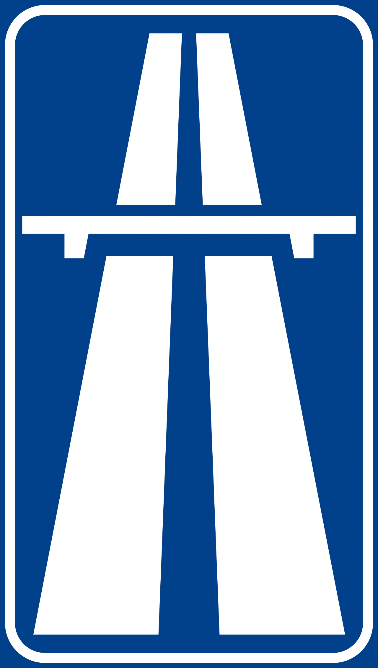 II.345 - Segnale stradale Autostrada. Se il simbolo dell'autostrada è utilizzato all'interno di altri segnali informativi ha una forma quadrata ( )