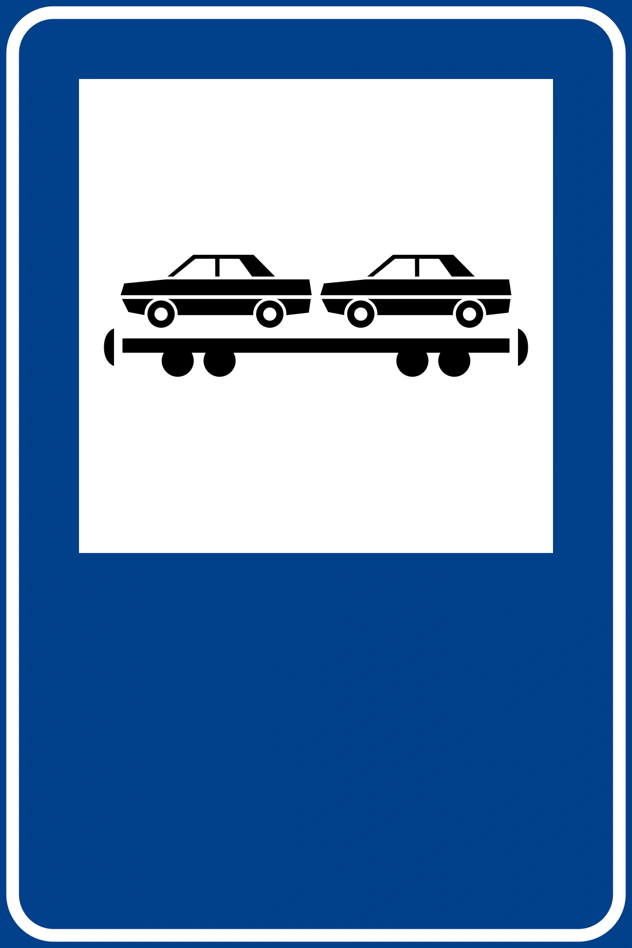 II.372 - Segnale stradale Servizi Ferrotranviari (Motorail)