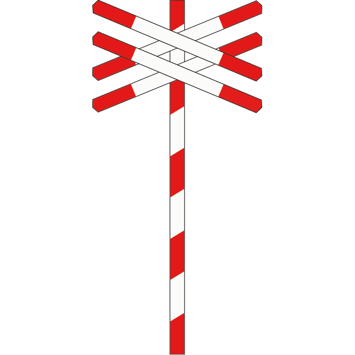 J13 - Double St. Andrew’s Cross road sign
