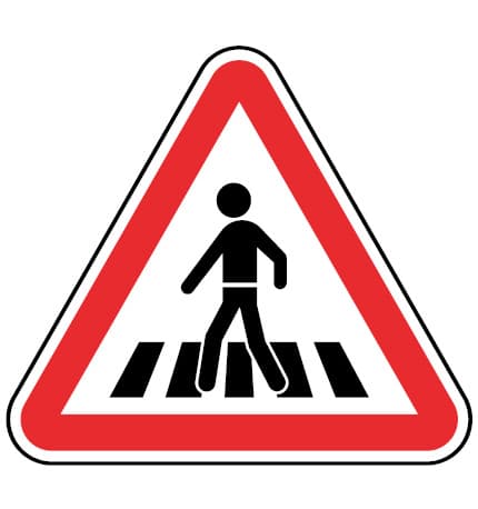 A16a - A16a - Yaya Geçidi (Yaya Geçidi) trafik işareti