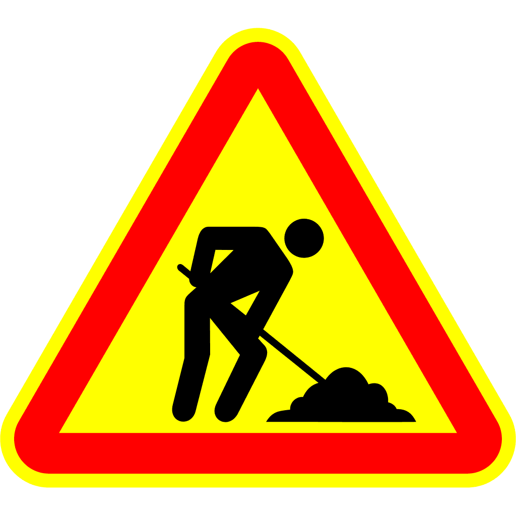 A23 - A23 - Arbeten på vägen vägmärke
