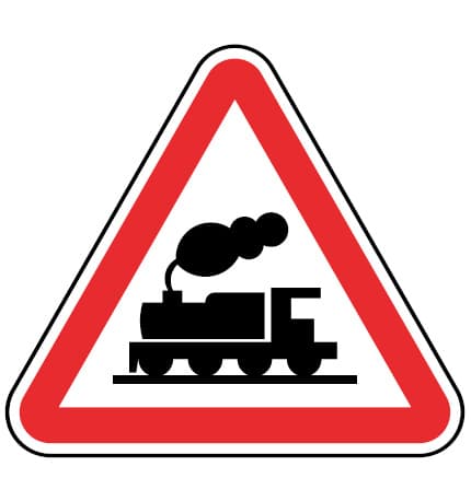 A27 - A27 - Passagem de nível sem guarda (Passagem de nível sem guarda) road sign