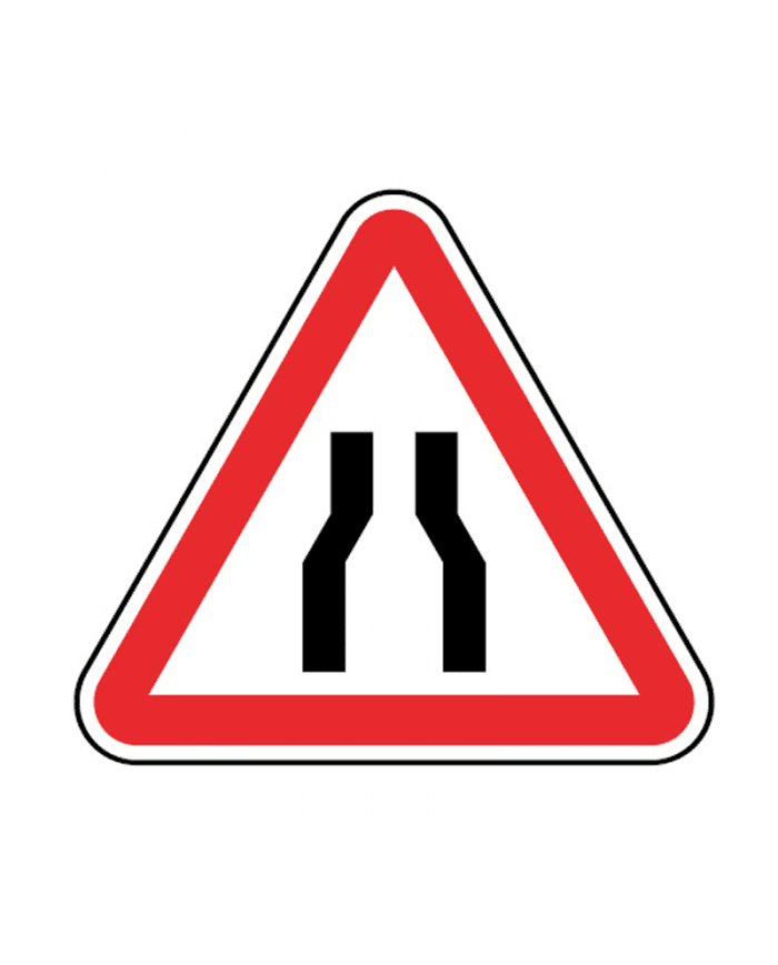 A4a - A4a - Versmalling verkeersbord