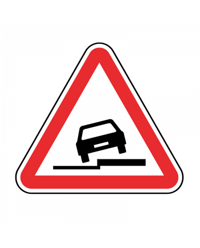 A7b - A7b - Alçak Banketli Yollar (Düşük Banketler) trafik işareti