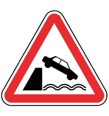 A8 - A8 - İskele veya Uçuruma Giden Yol (Cliff or Quay Edge) trafik işareti