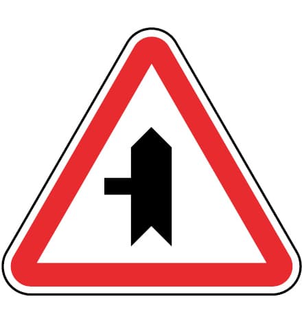 B9a - B9a - Enlace com via sem prioridade señal de tráfico