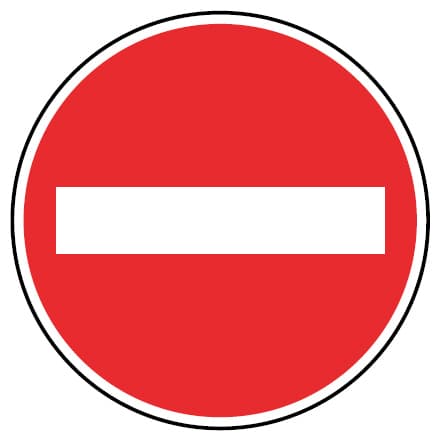 C1 - C1 - no entry (Sentido proibido) road sign