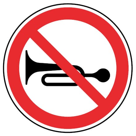 C17 - C17 - Prohibición de señales acústicas señal de tráfico