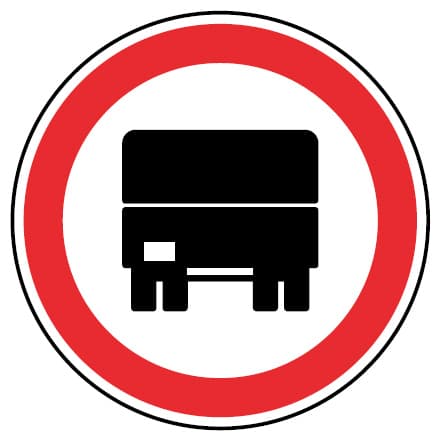 C3b - C3b - Prohibido o trânsito a automóveis pesados señal de tráfico