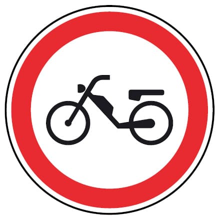 C3f - C3f - Zakaz ruchu dla motorowerów znak drogowy