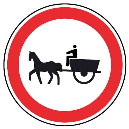 C3i - C3i - Prohibido el tránsito a vehículos de tracción animal señal de tráfico
