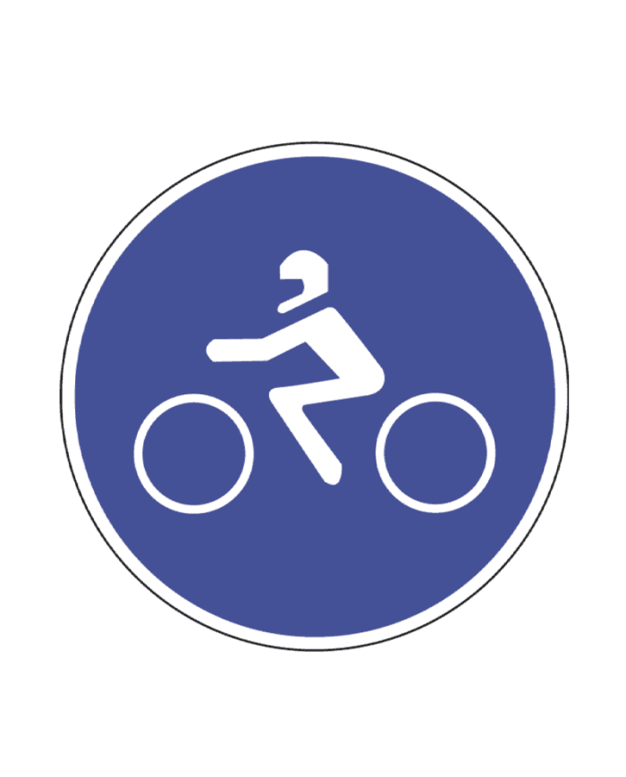 D5c - D5c - Motosikletler için Zorunlu Yol (Motosikletler için Zorunlu Yol) trafik işareti