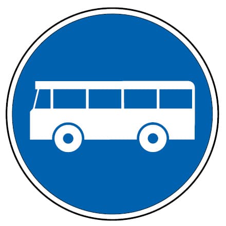 D6 - D6 - Sadece Kamu Taşımacılığı Araçları İçin Ayrılmış Yol trafik işareti