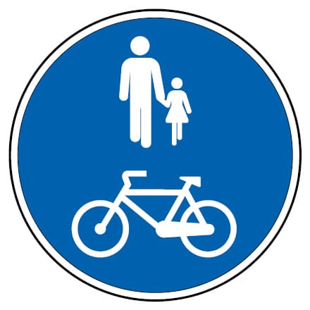 D7e - D7e - Carril obligatorio para peatones y ciclistas señal de tráfico