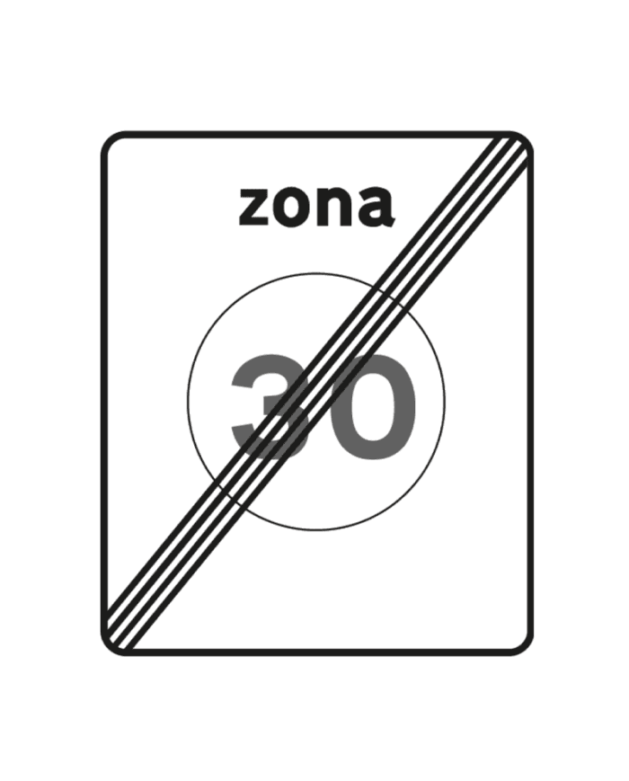 G10 - G10 - Einde 30 km/u zone verkeersbord