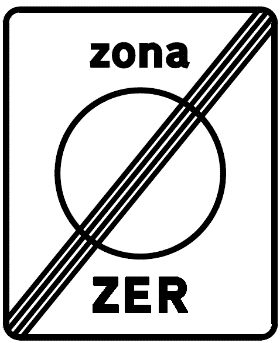 G11 - G11 - Einde zone met lage-emissies (LEZ) verkeersbord