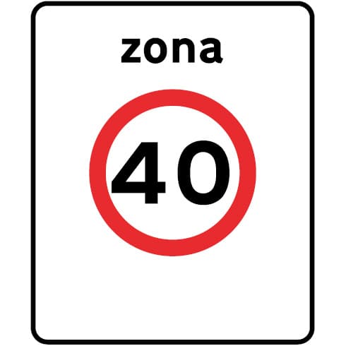 G4 - G4 - Zone met beperkte snelheid verkeersbord