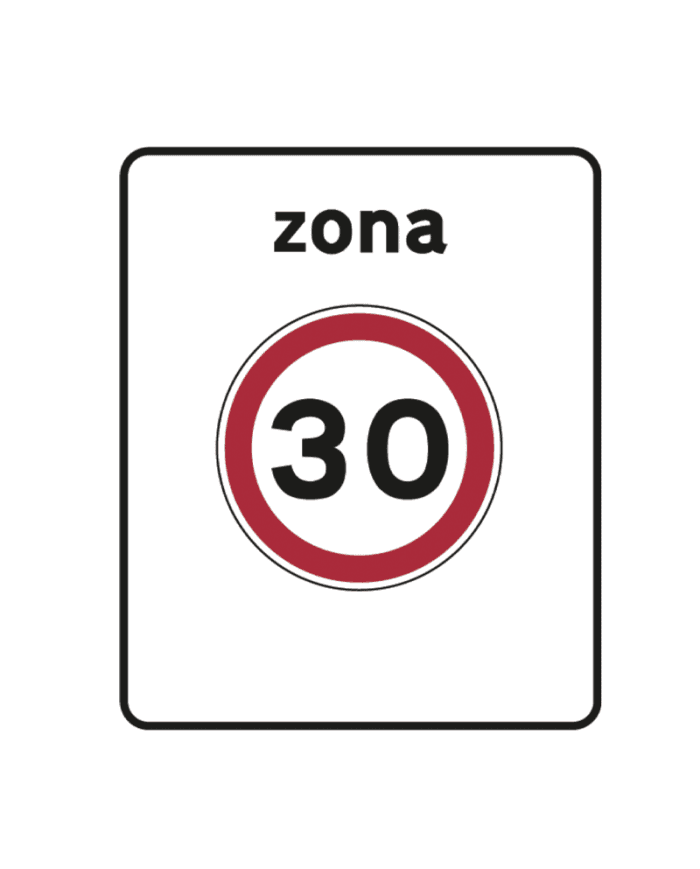 G4a - G4a - Zone 30 km/u (Zone 30 km/u) verkeersbord