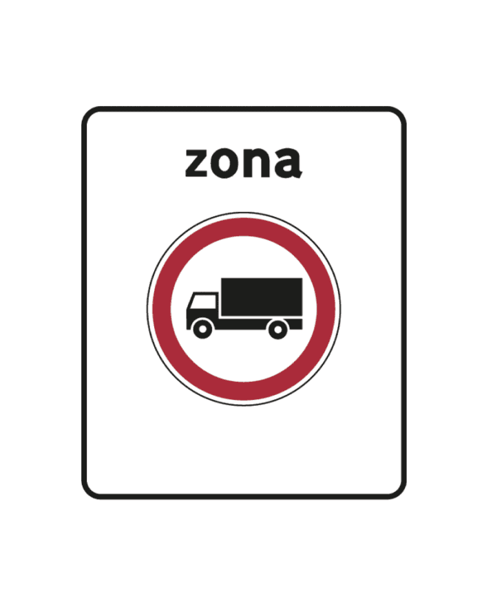 G5b - G5b - Zona de trânsito proibido (Zona de trânsito prohibido) señal de tráfico