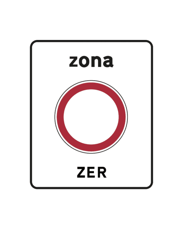 G5c - G5c - Zona de emissões reduzidas (ZER) (Zona de emissões reduzidas (ZER)) road sign
