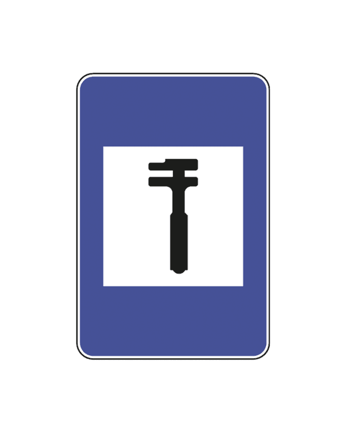 H11 - H11 - Taller (Oficina) señal de tráfico
