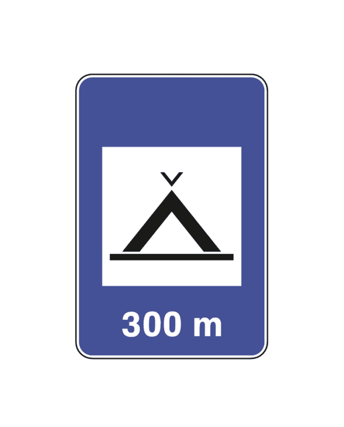H14a - H14a - Área de campismo (Área de campismo) señal de tráfico