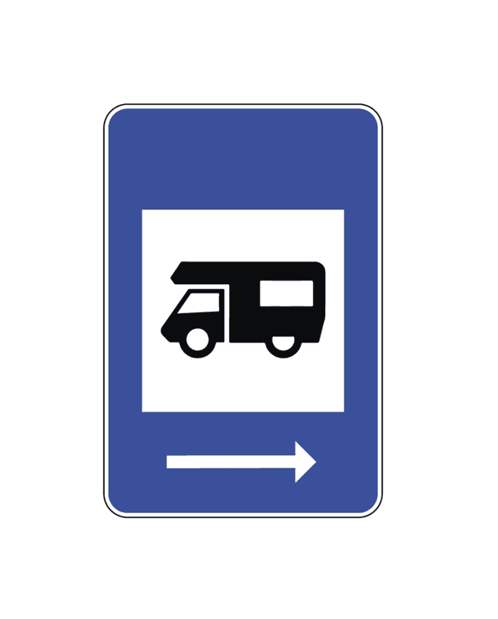 H14d - H14d - Serviceområde för husbilar (Área de serviço para autocaravanas) vägmärke