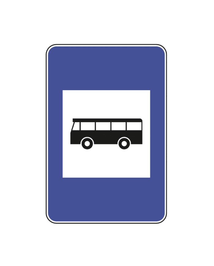H20a - H20a - Przystanek pojazdów zbiorowego transportu pasażerskiego znak drogowy