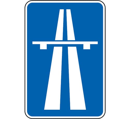 H24 - H24 - Autostrada (Auto-estrada) znak drogowy
